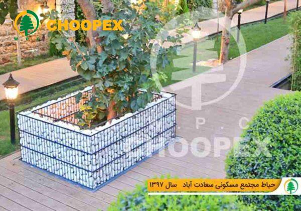 استفاده از گابیون به عنوان گلدان استفاده از گابیون به عنوان گلدان