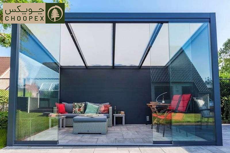 آلاچیق شیشه ای مناسب برای پشت بام و حیاط !